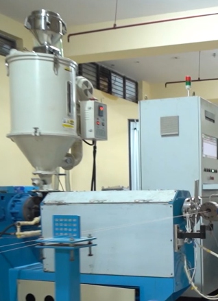 material dryer and extruder